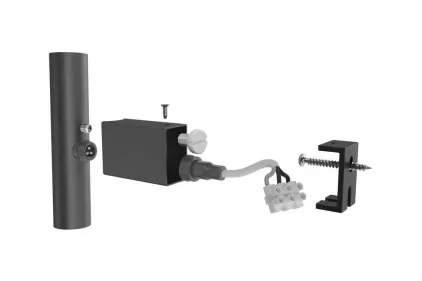 Комплект прихованого підключення шнура 25х50 (кругла труба), графіт