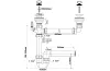 Сифон для кухонної мийки подвійний з підключенням до пральної машини HC7+DO2-W зображення 2