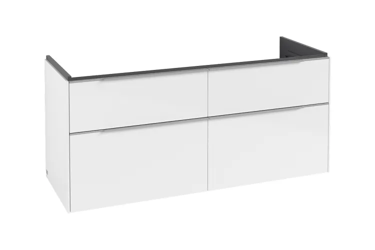 SUBWAY 3.0 Тумба під умивальник 127,2x57,6x47,8 см Brilliant White ручки glossy aluminium (C60200VE) image 1