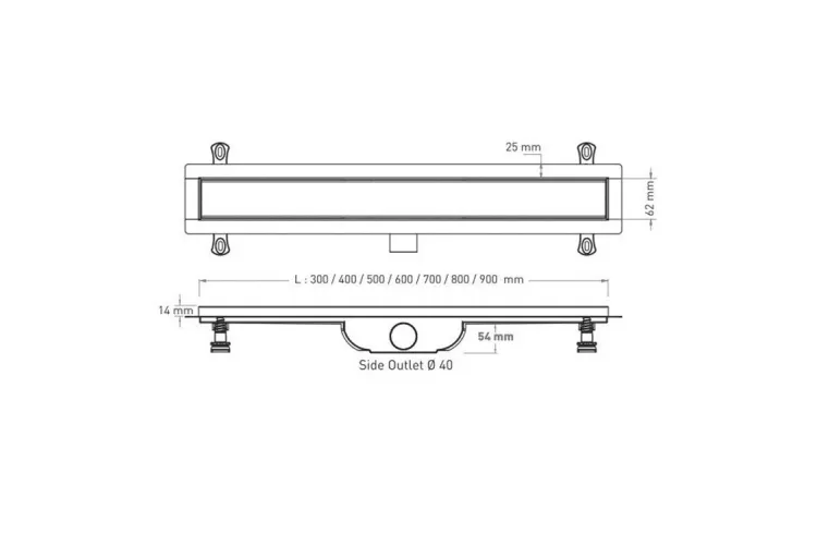 Трап Duconline Base 40х80, боковий відвід VLD-596330 image 2