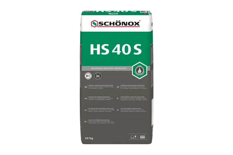 Schonox HS 40 S  Bg 15-хвилинна гібридна ремонтна суміш, 0-20 (40) мм 25 кг зображення 1