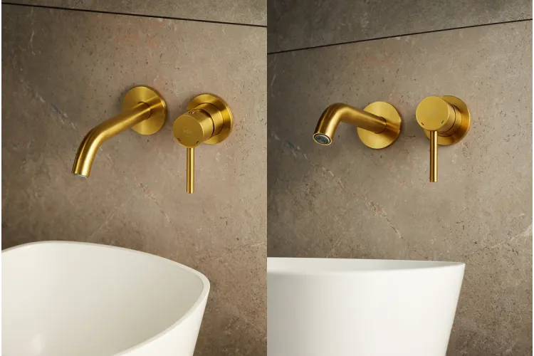 Змішувач для умивальника прихов.монтажу МОЗА gold 5039-810-31 image 4