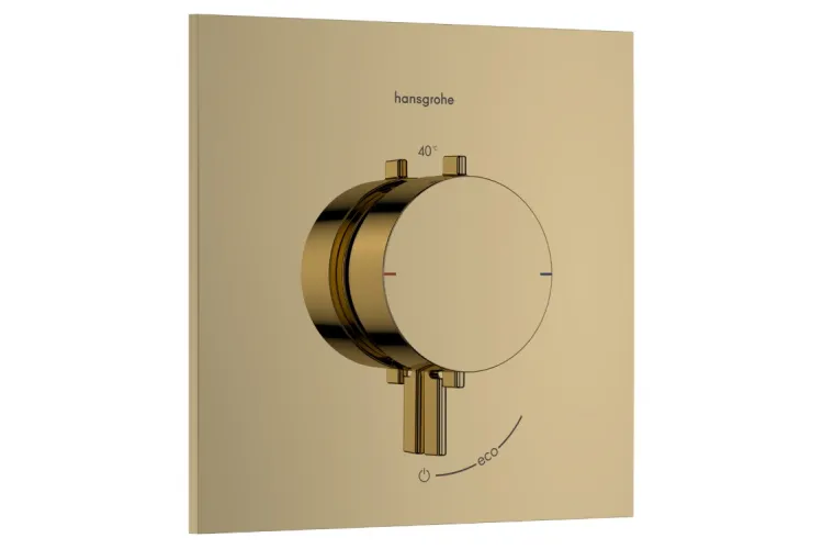 Термостат прихованого монтажу Ecostat Comfort E на 1 функцію, Polished Gold Optic (33710990) зображення 1