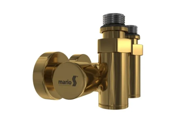 Кран кутовий під ТЕН комплект 2 шт, золото image 3