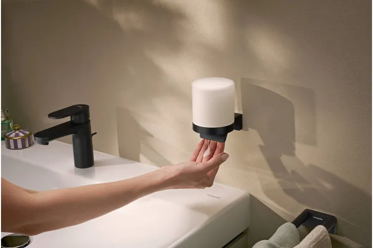 AddStoris S Дозатор підвісний для рідкого мила, Matt Black/скло (41765670) image 2