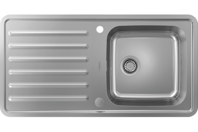 Кухонна мийка S4113-F400 на стільницю 975х505 з сифоном automatic (43338800) Stainless Steel image 1