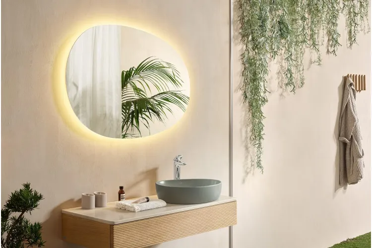 ANTAO Дзеркало асиметричне 120х80,5х3,8 см LED підсвітка (A4761200) зображення 4