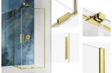 Душова кабіна прямокутна SMART LIGHT GOLD 90x90x200 скло clear ACTIVE SHIELD 8мм