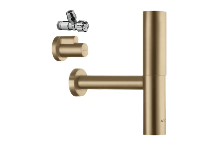 Сифон Axor Flowstar Design з кутовими кранами 3/8 для умивальника, Brushed Bronze 51304140 image 1