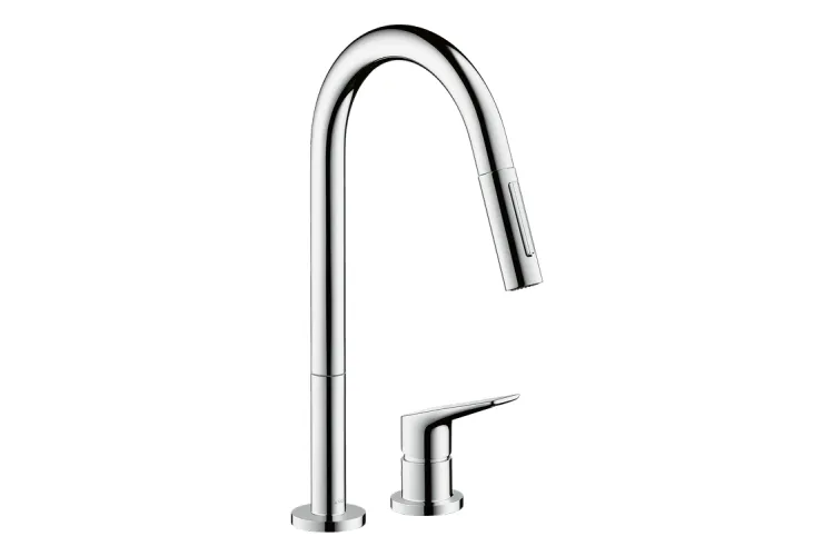 Змішувач Axor Citterio М 220 для кухні на 2 отв. з витяж. виливом Chrome (34822000) image 1