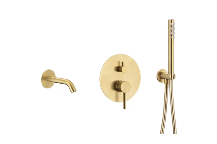 Змішувач для ванни з душ. комплектом,прихов.монтаж MOZA gold 5039-401-31 image 1