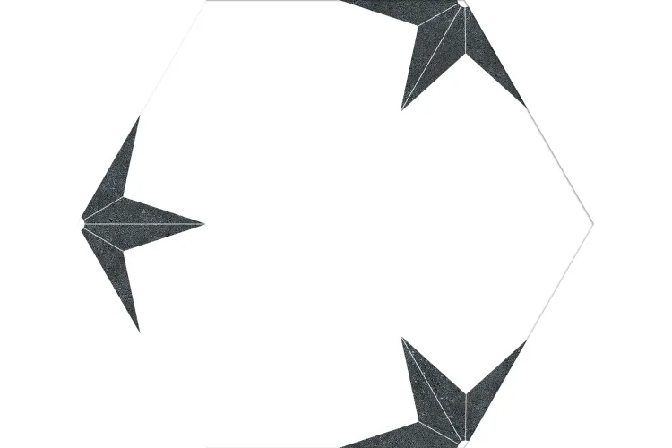 STELLA NERO 22x25 (шестигранник) (плитка для підлоги і стін) image 1
