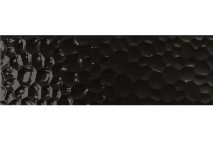 UNIK R90 BUBBLES BLACK GLOSSY 30x90 декор В43 (плитка настінна)