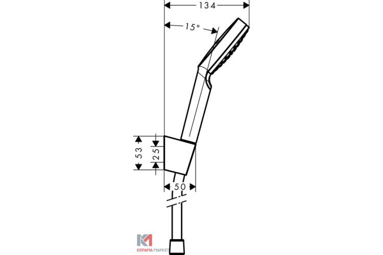 Душовий набір  Crometta 1jet 1.6 м  (26567400) image 2