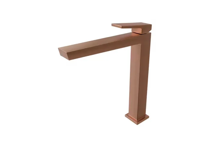 SQUARE Змішувач для умивальника H-297 мм, керамічний картридж d25 мм, brushed copper (100281892) image 1