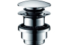Донний клапан для умивальників з переливом , push-open, хром (50100000) image 1