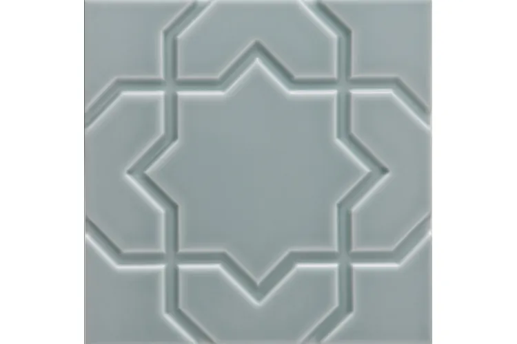 ADNE4149 NERI RELIEVE STAR SEA GREEN 15x15 декор (плитка настінна) зображення 1