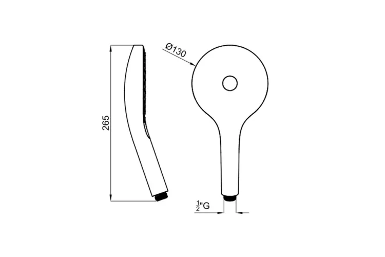 NK ENERGY, Ручний душ 3-х функцій, CHROMEl (100320675) зображення 4