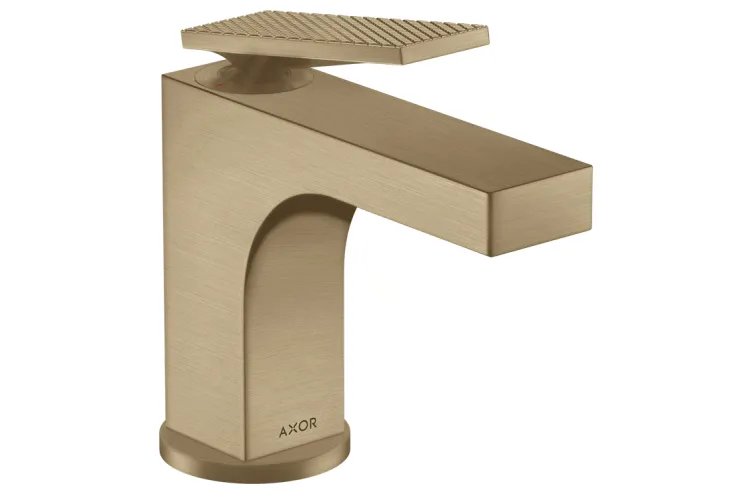 Змішувач Axor Citterio 90 Lever rhombic cut для умивальника pop-up, Brushed Bronze 39001140 зображення 1