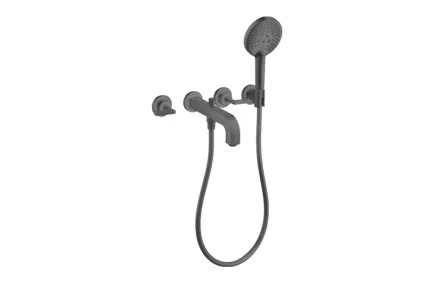 Змішувач Axor Citterio 222 Lever для ванни врізний зі стіни на 3 отвори Brushed Black Chrome 39448340