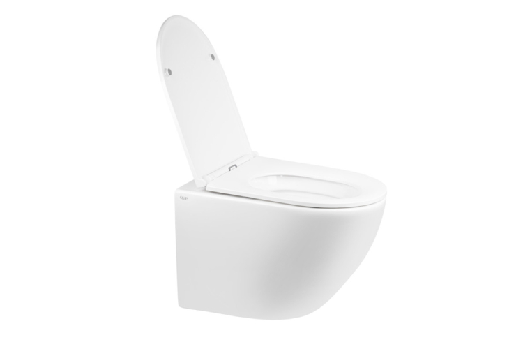 ROBIN Унітаз підвісний Rimless безобідковий з сидінням Soft-close, White зображення 3