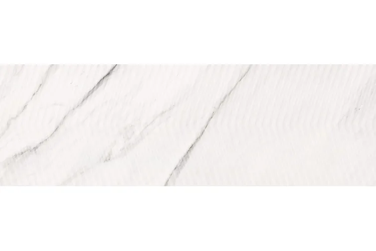 CARRARA CHIC WHITE CHEVRON STRUCTURE GLOSSY 29х89 (плитка настінна) image 1