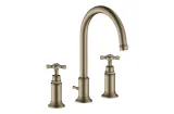 Змішувач Axor Montreux 180  для умивальника на 3 отвори Cross, Brushed Nickel 16513820