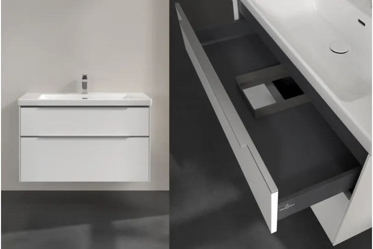 SUBWAY 3.0 Тумба під умивальник 97,3x57,6x46,2 cм Brilliant White, ручки glossy aluminium (C57000VE) зображення 4