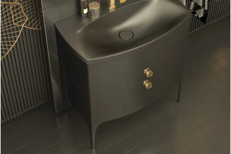 Ніжки меблеві LOUIS 62 см передні, чорний глянець (2 шт.) 190638 image 2