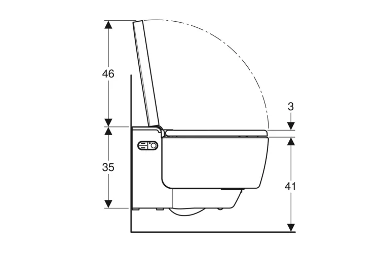 Унітаз-біде підвісний AQUACLEAN Mera Comfort+ сидіння SoftOpening (146.214.11.1) image 5