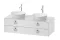 WHITE TULIP Консольна тумба під 2 умивальники 130х55 см (WT4993B8585) White High Gloss Lacquer