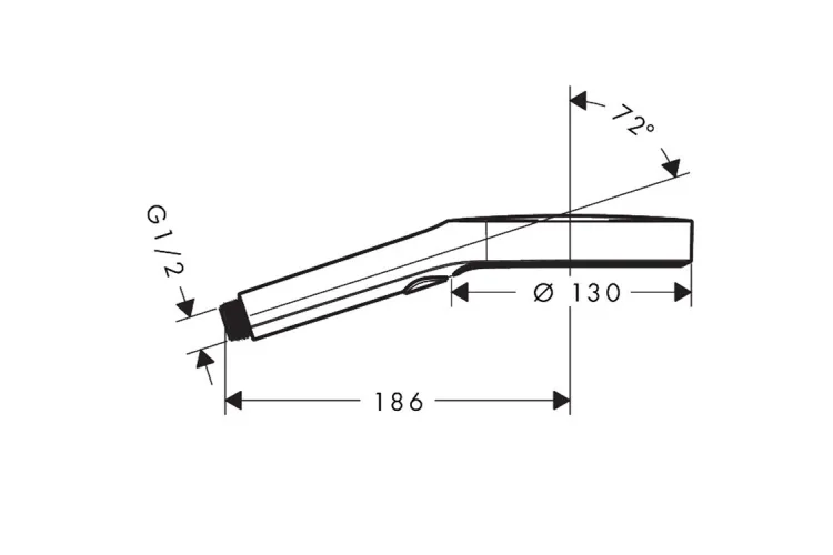 Ручний душ Axor 130 3jet Chrome 39772000 image 2