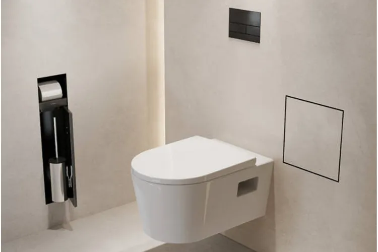 XtraStoris Rock Вбудов.відро д/сміття 6л з дверцятами, під плитку 30х30х14см, Matt Black (56090670) зображення 3