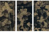 FLOWER SAHARA NOIR LAP.RET 60х120 декор-панно з 3 шт (135101) (плитка настінна)