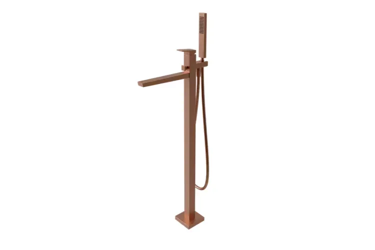 SQUARE, Змішувач підлоговий для ванни, brushed copper (100281868) зображення 1