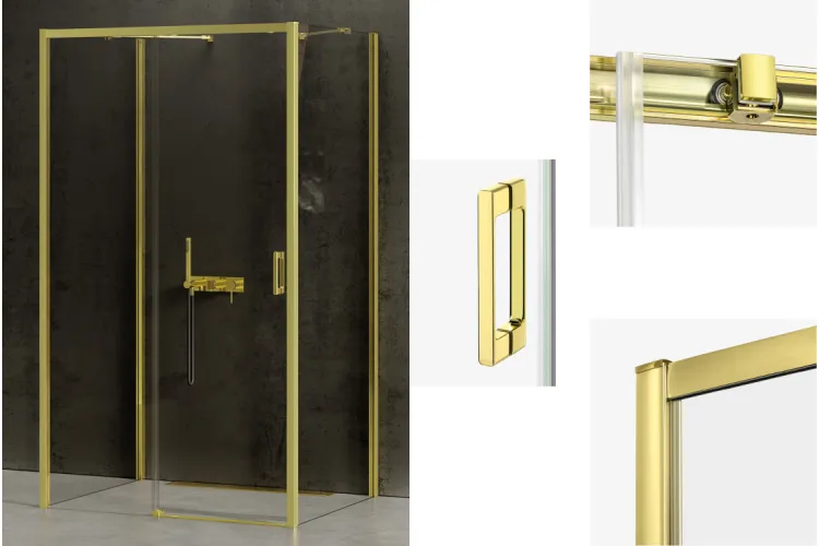 Душова кабіна PRIME LIGHT GOLD 160x100x200 L скло Czyste ACTIVE SHIELD 6мм image 1