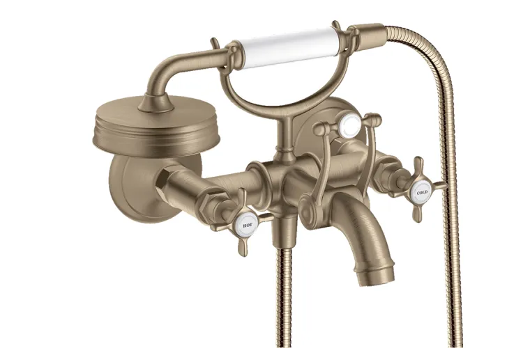 Змішувач Axor Montreux  для ванни двохвентильний Cross, Brushed Nickel 16540820 зображення 1