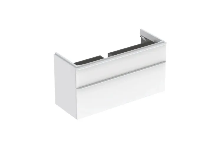 Тумба під умив.SMYLE SQUARE 120 см, 2 шуфл.,білий глянець ( 500.355.00.1) image 1
