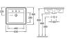 HOMMAGE Умивальник 630x525 мм вбудований на 3 отвори (7102A1R1) Ceramic Plus image 4