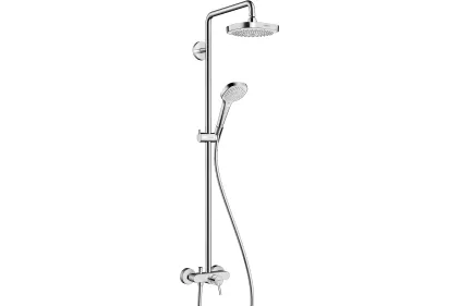 Душова система Croma Select E 180 2jet Showerpipe зі змішувачем, білий/хром (27258400)