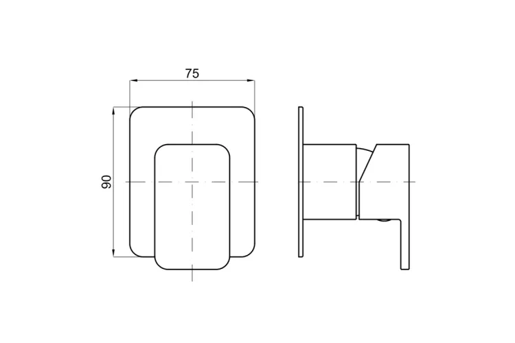 LOUNGE, Зовнішня частина змішувача прихованого монтажу для душу, brushed copper (100281132)  зображення 2