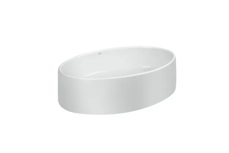 KOLIBRI Умивальник накладний, овальний 510x360 мм. без донного клапану, White image 1