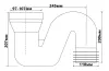 Коліно для унітазу під кутом з ущільненням для турецьких WC HC44 зображення 2