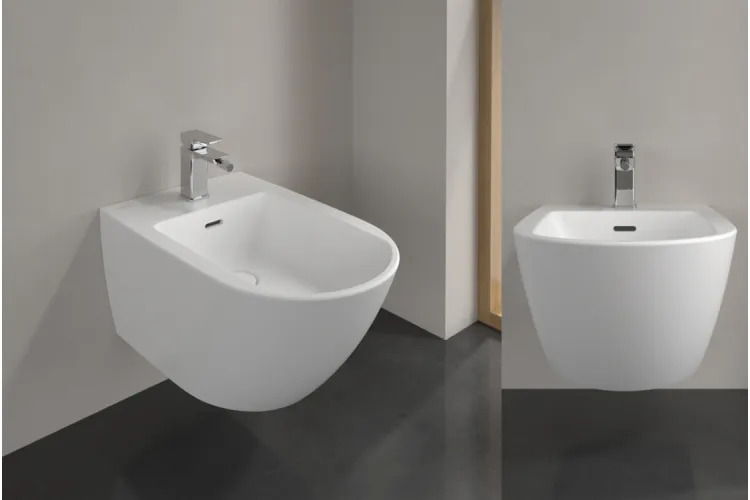 ANTAO Біде підвісне 37,5х56 см Stone White з отвором для змішувача (541100RW) CeramicPlus зображення 2