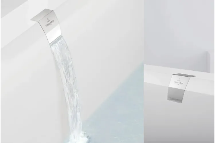 Комплект для наповнення води до ванн SQUARO EDGE, хром та білий (UPCON0123) зображення 2