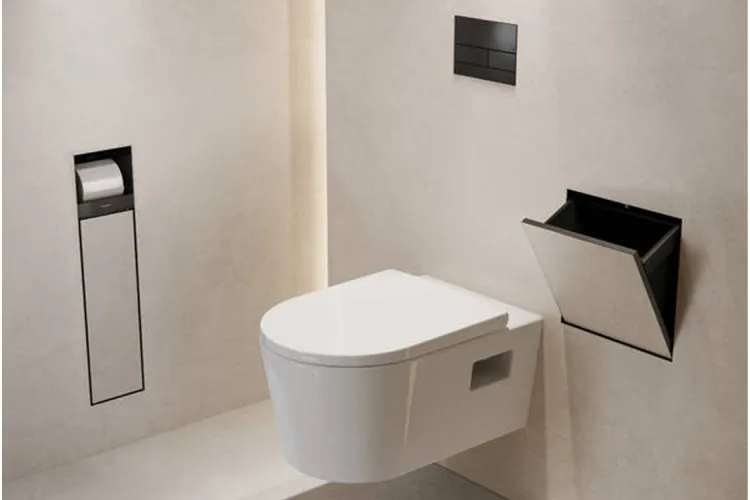 XtraStoris Rock Вбудов.відро д/сміття 6л з дверцятами, під плитку 30х30х14см, Matt Black (56090670) зображення 2