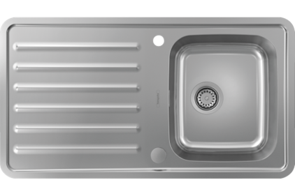 Кухонная мойка S4113-F340 на столешницу 915х505 с сифоном automatic (43337800) Stainless Steel