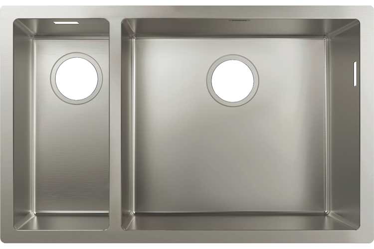 Кухонна мийка S719-U655 під стільницю 705х450 на дві чаші 180/450 (43429800) Stainless Steel image 1