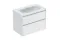 Тумба +  умивальник SELNOVA SQUARE SLIM RIM, 80 см, білий (504.139.00.1)