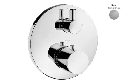 Термостат для 2-х споживачів Axor Uno, Brushed Bronze 38720140